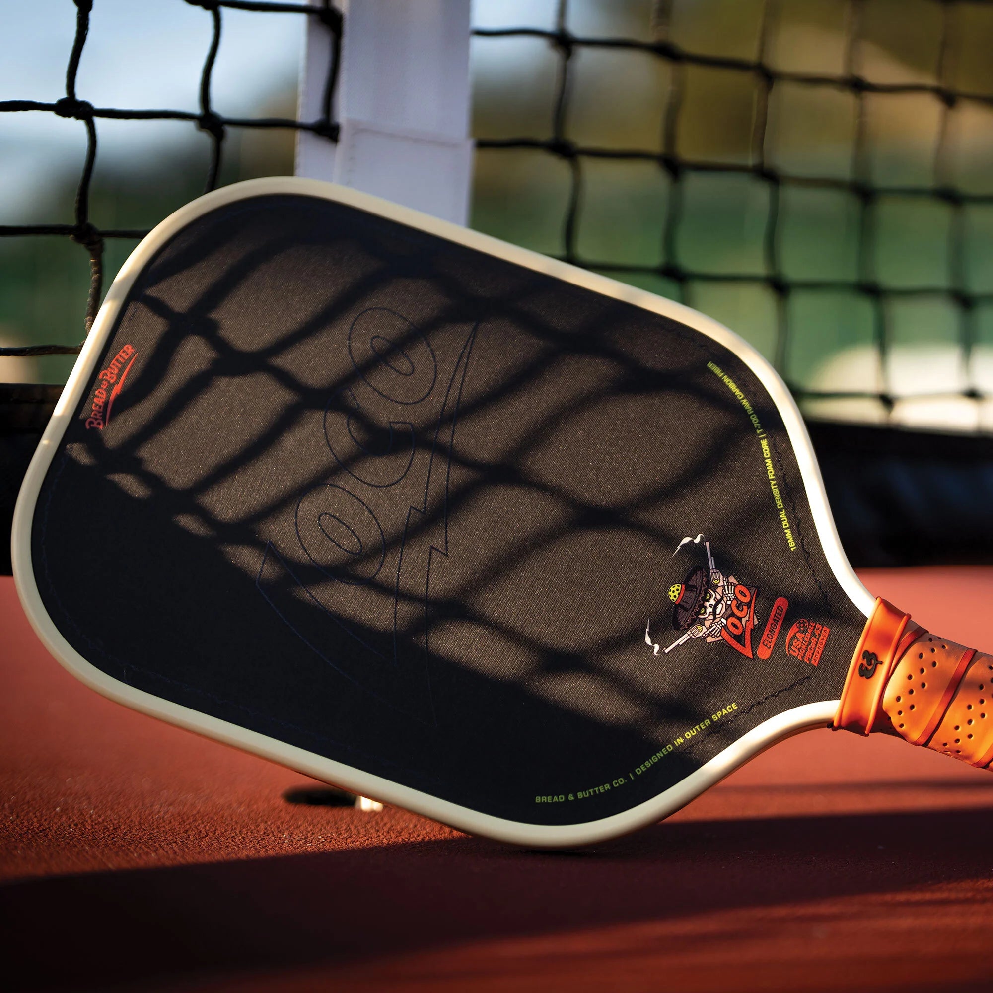 Bread and Butter The Loco 16mm Pickleball Paddle - Elongated - Black