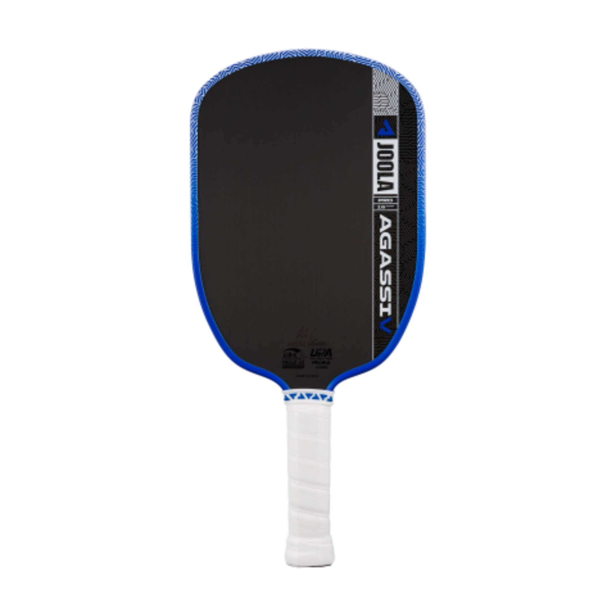 JOOLA Agassi Pro V Royal Blue pickleball paddle on a white background