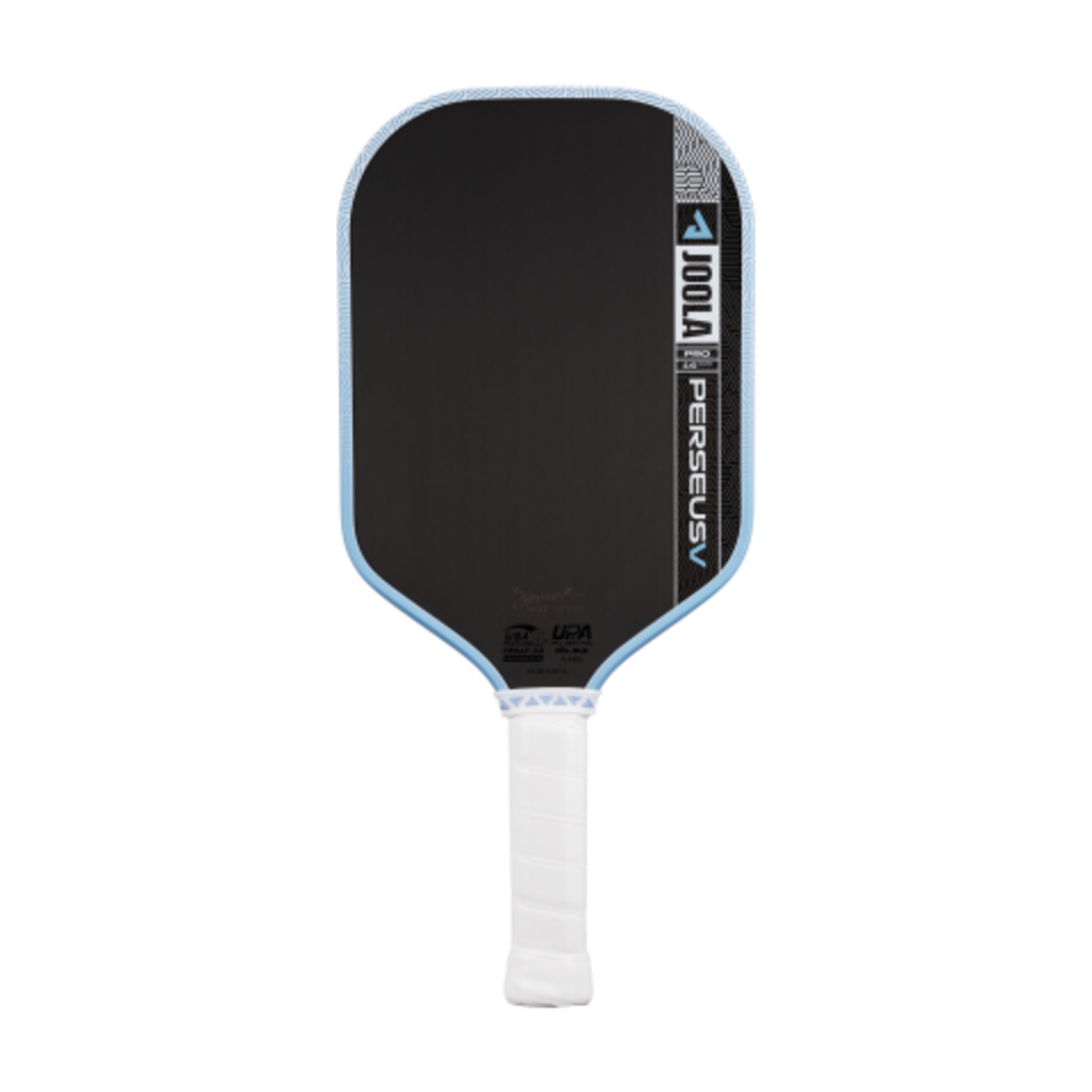 JOOLA Perseus Pro V Breeze Blue pickleball paddle on a white background