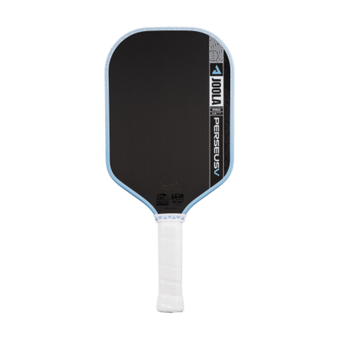 JOOLA Perseus Pro V Breeze Blue pickleball paddle on a white background