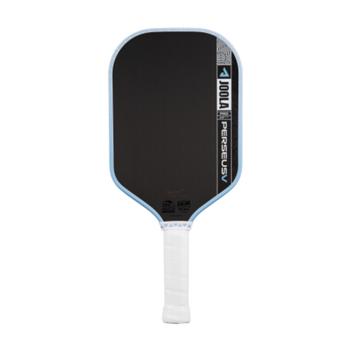 JOOLA Perseus Pro V Breeze Blue pickleball paddle on a white background