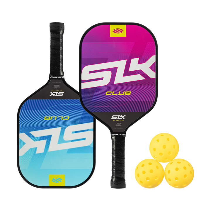 SLK Club pickleball paddle bundle on a white background