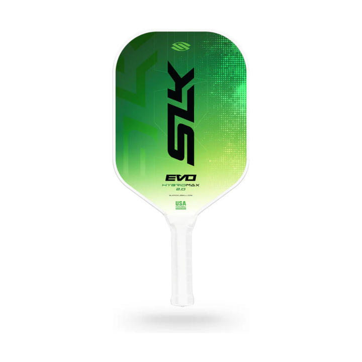 SLK Evo Hybrid 2.0 Max pickleball paddle on a white background