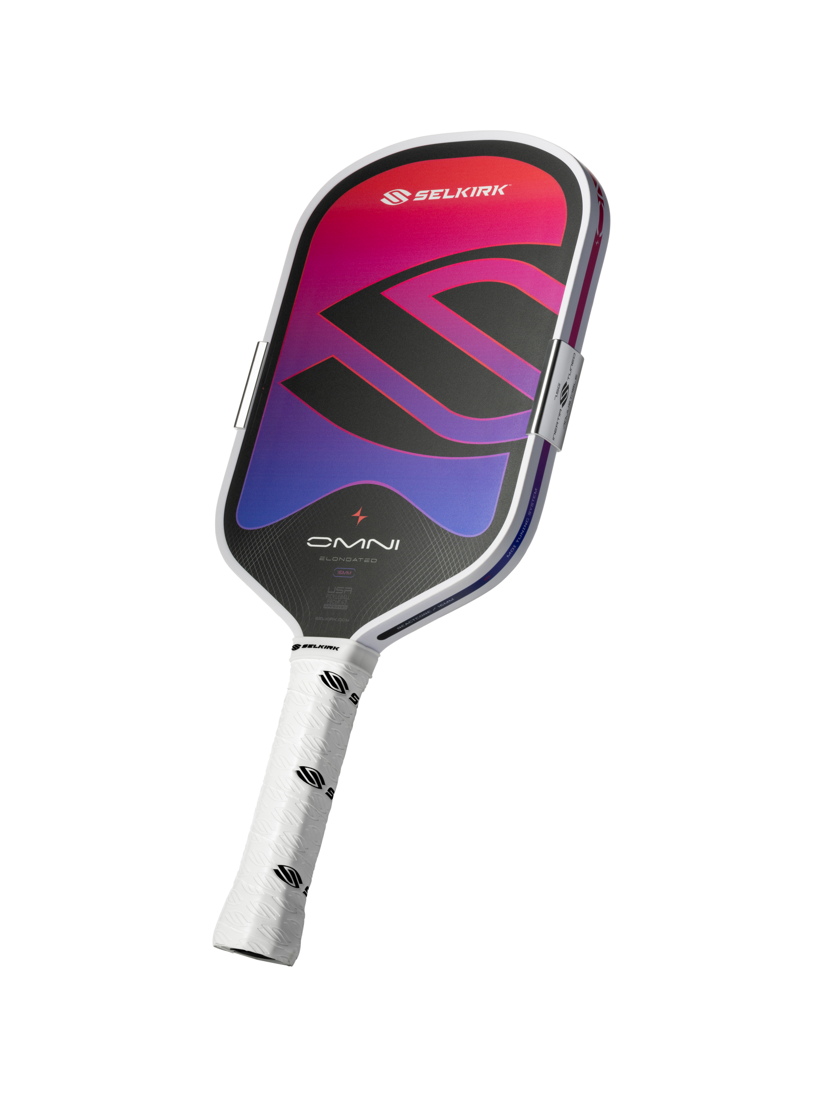 Selkirk OMNI Elongated Cosmic pickleball paddle angled view