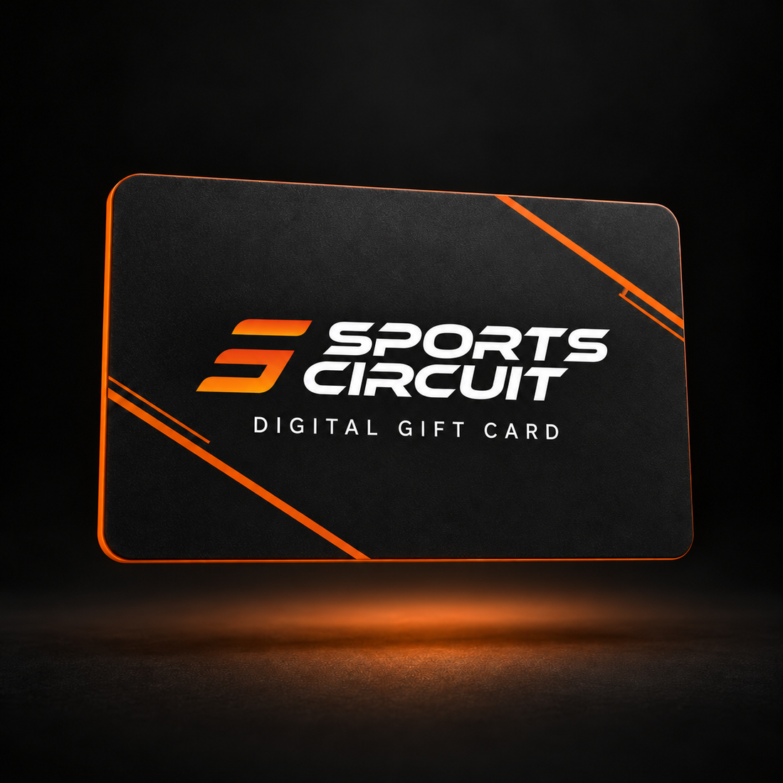 Sports Circuit Digital Gift Card with the orange and white Sports Circuit logo