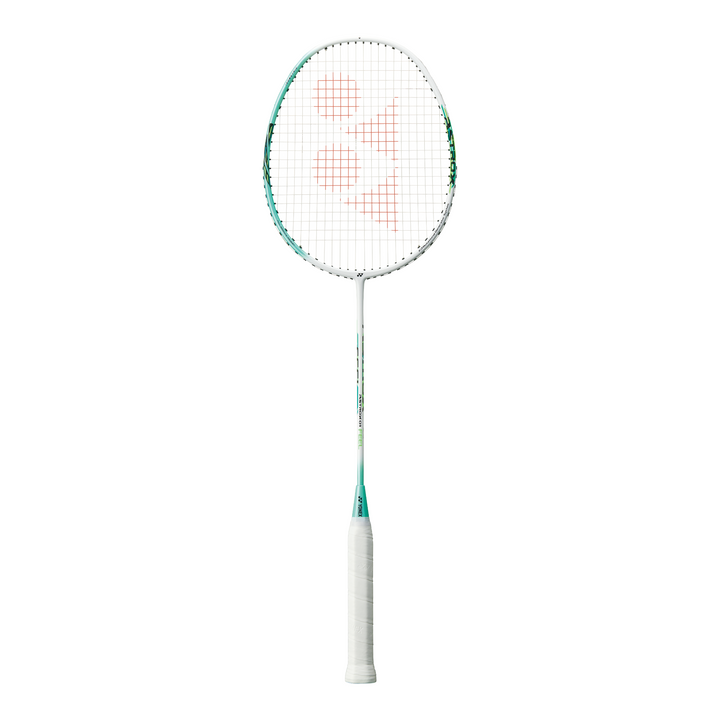 Yonex Astrox 01 Feel White/Mint badminton racket on a white background