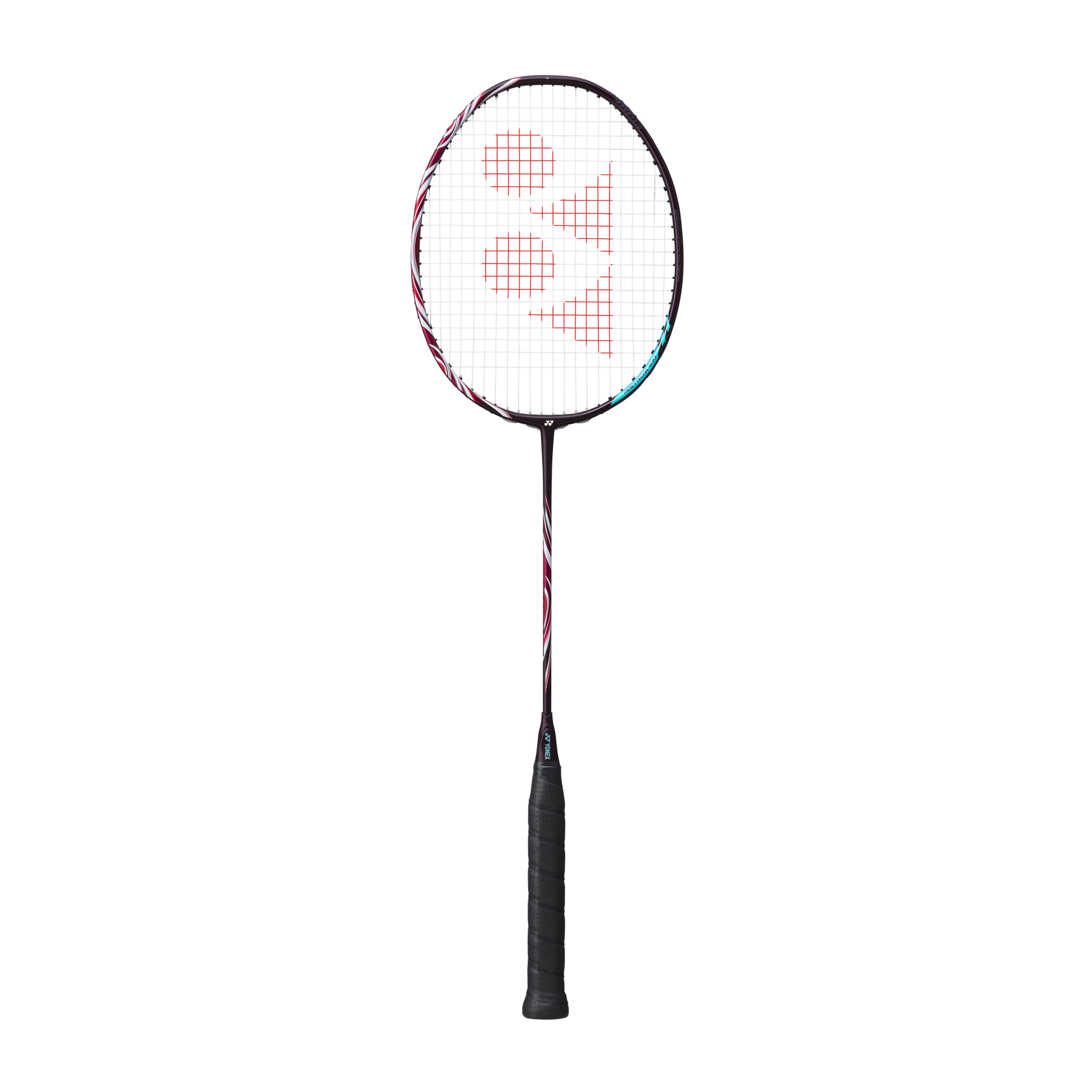 Yonex Astrox 100 ZZ Kurenai unstrung badminton racket on white background