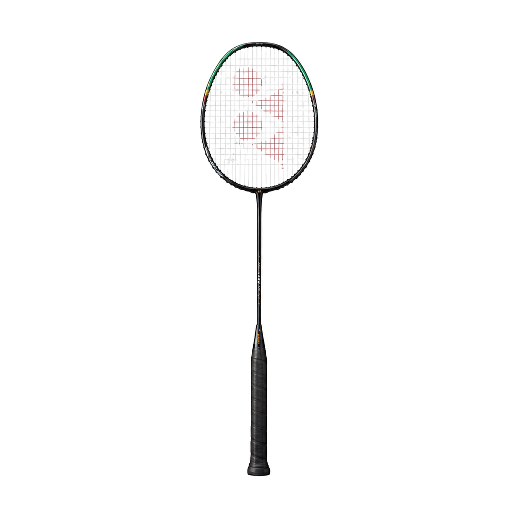 Yonex Astrox 99 Pro Black Green badminton racquet on a white background