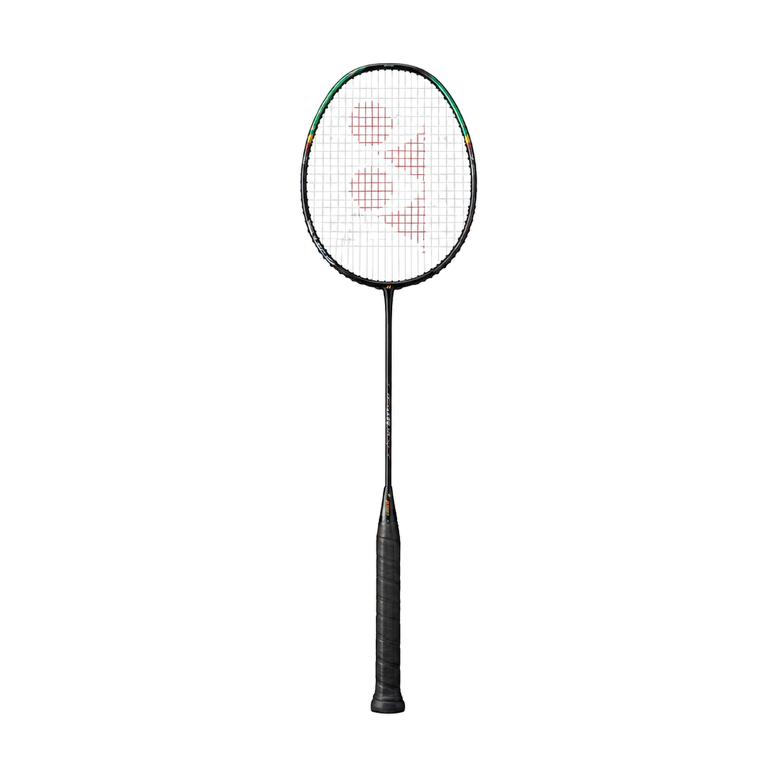Yonex Astrox 99 Pro Black Green badminton racquet on a white background