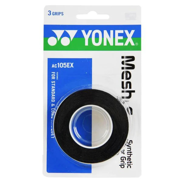 Yonex AC138EX Mesh Grap 3-pack in black