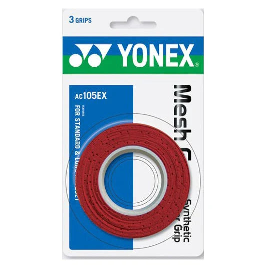Yonex AC138EX Mesh Grap 3-pack in red
