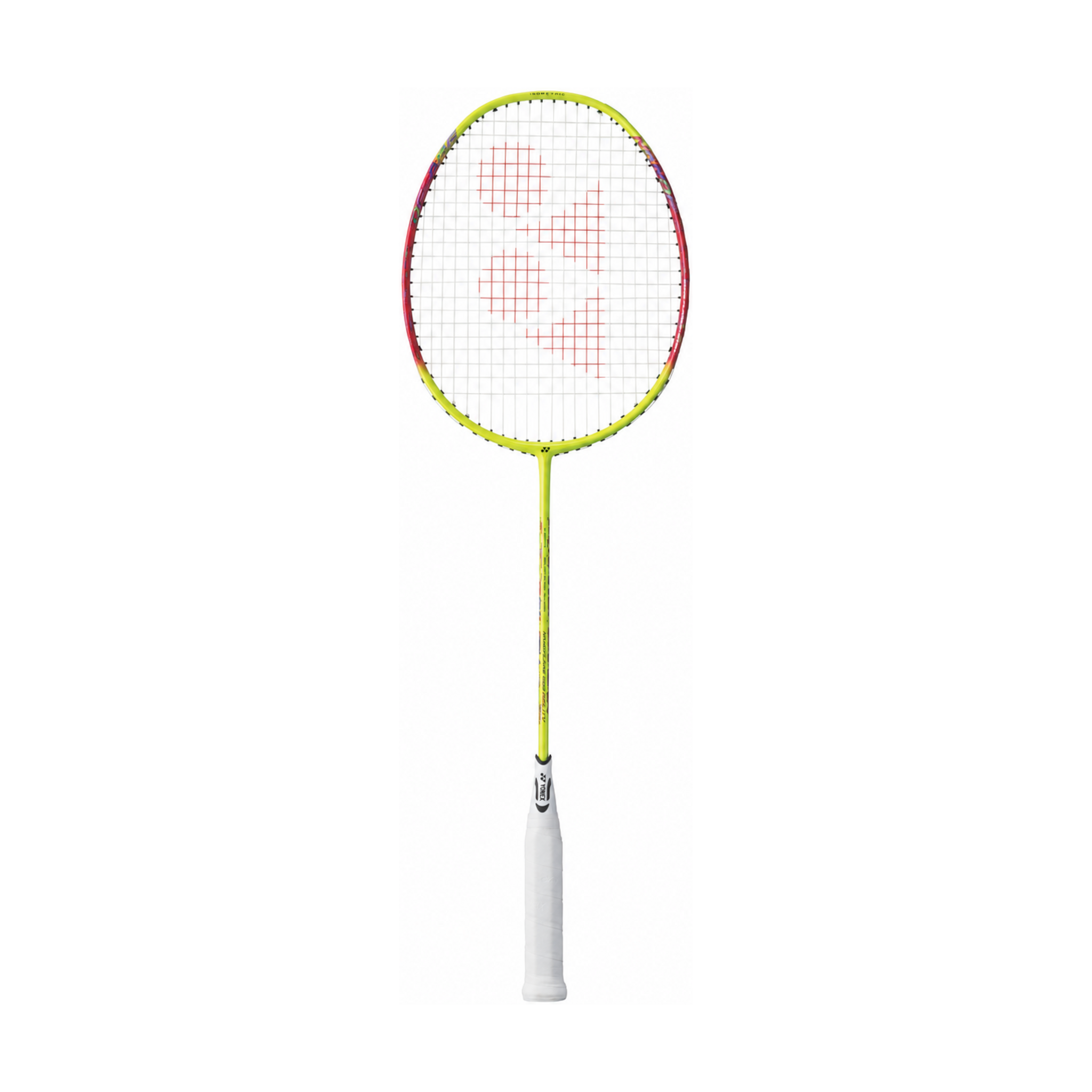 Yonex Nanoflare 002 Ability badminton racquet – front view on white background